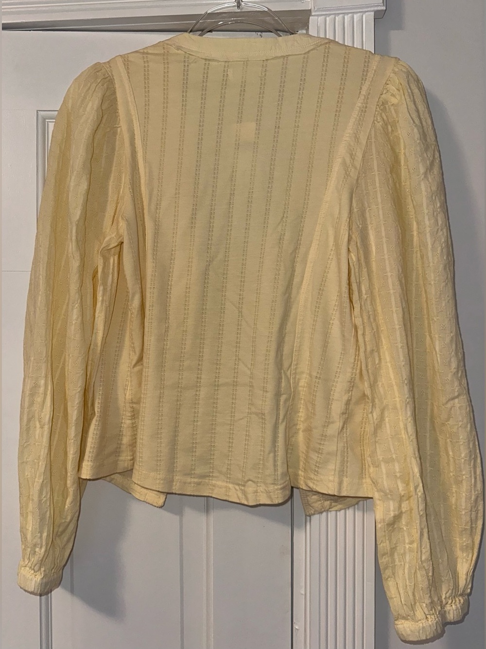 Pilcro Cream Ruffle-Front Top - Picture 2 of 2
